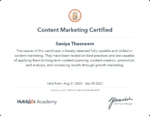 Content Marketing Certificate